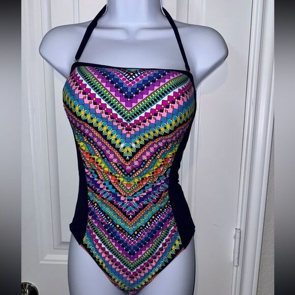Anne Cole Colorful One Piece Swimsuit - Picture 1 of 7